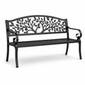 Banc de jardin en métal noir 125 cm
