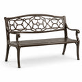 Banc de jardin en métal brun