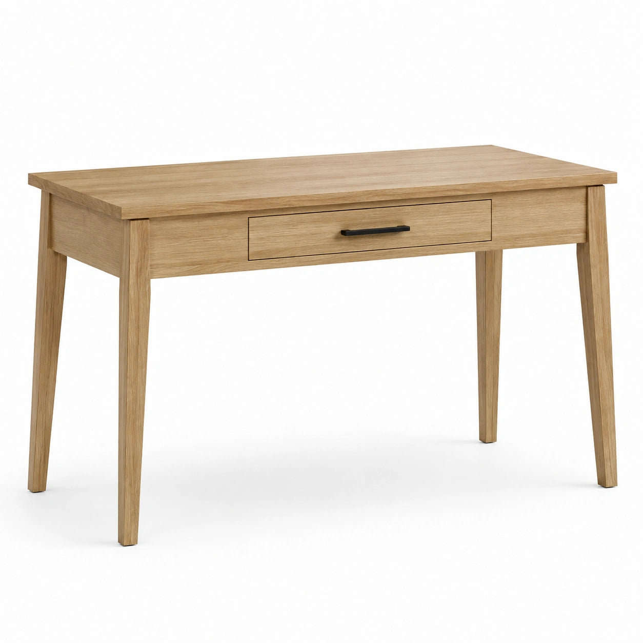 Bureau en bois de chêne avec tiroir 120x60x75 cm