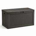 Coffre de rangement en plastique gris 123cm x 53cm x 57cm