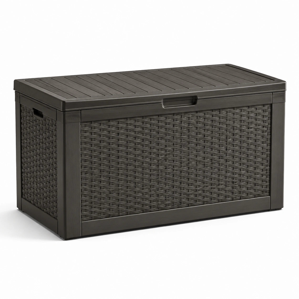 Coffre de rangement en plastique gris 123cm x 53cm x 57cm