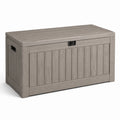 Coffre de rangement en plastique polypropylène gris 120x45x60 cm
