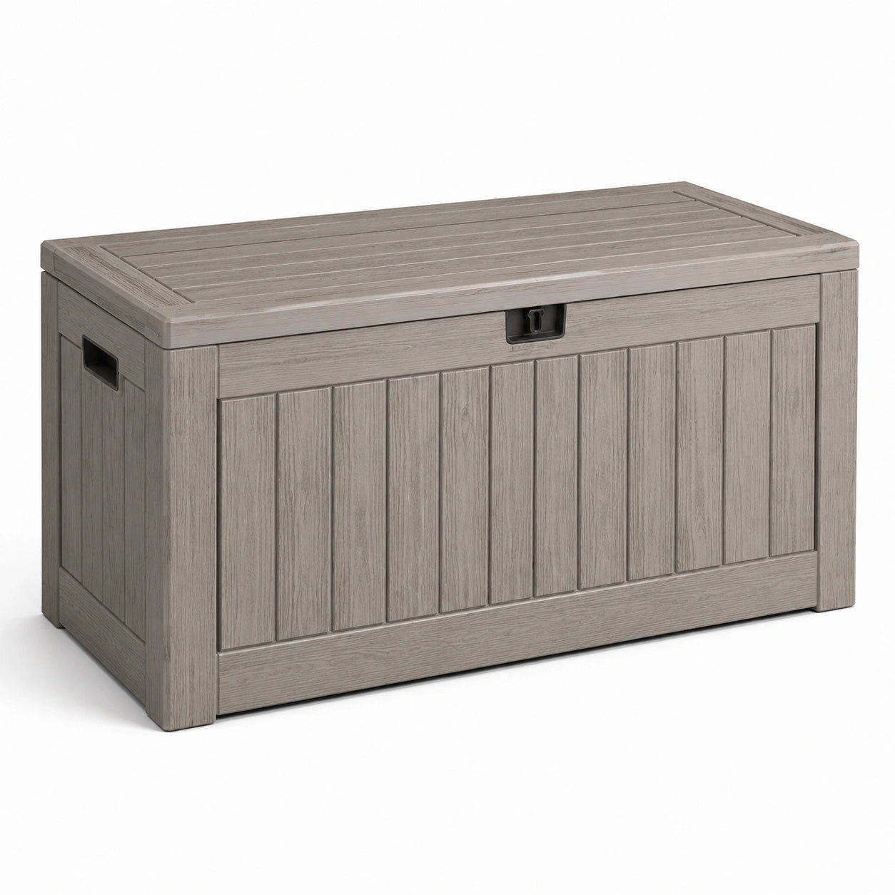 Coffre de rangement en plastique polypropylène gris 120x45x60 cm