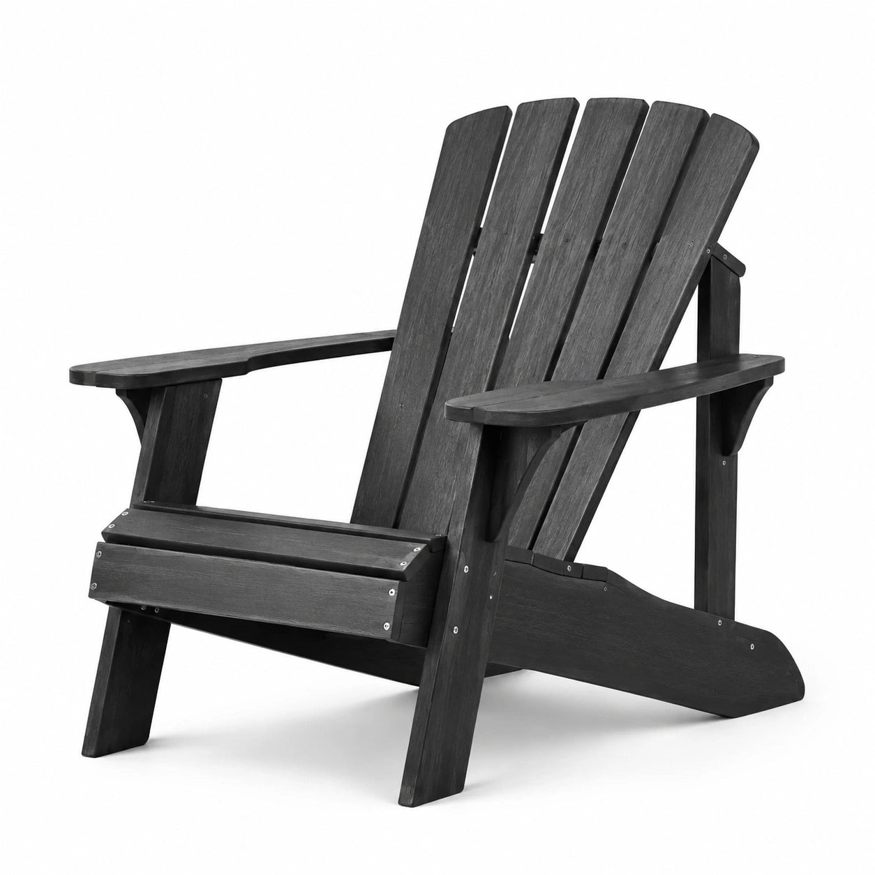 Chaise Adirondack en bois composite noir
