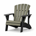 Chaise Adirondack en plastique composite vert et noir pour extérieur